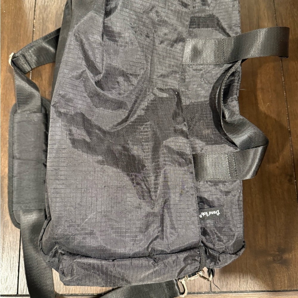 Diaper Bag Men’s Style Black Duffel Bag with Adjustable Strap
